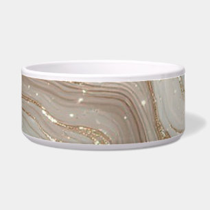 Elegant Beige Marble Background With Gold Glitter