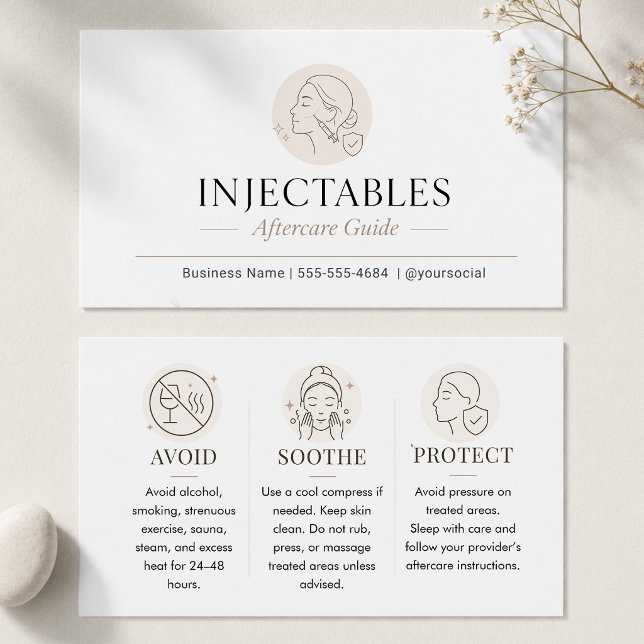 Elegant Beige Minimal Injectables Aftercare Guide (Creator Uploaded)