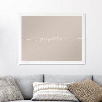 Elegant Beige Minimalist Calligraphy Custom Quote