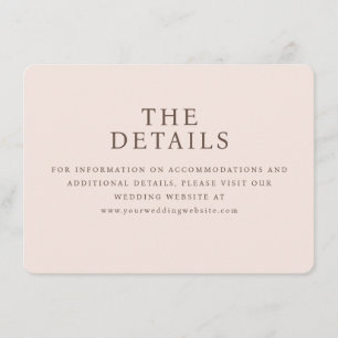 Elegant Beige Minimalist Details Enclosure Card