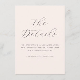 Elegant Beige Minimalist Wedding Website Card