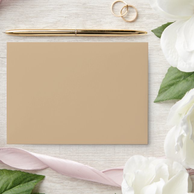 Elegant Beige Modern Typography Minimalist Wedding Envelope (Wedding)