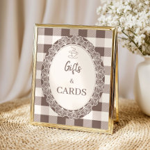 Elegant Beige Neutral Baby Shower Gifts and Cards 