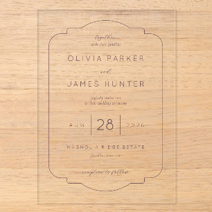 Elegant Beige Ornate Wedding Invitation