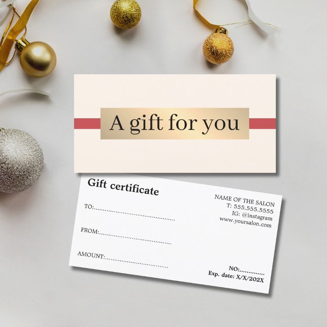 Elegant Beige Red Faux Golden Holiday Beauty (Creator Uploaded)