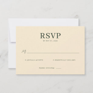 Elegant Beige RSVP Card