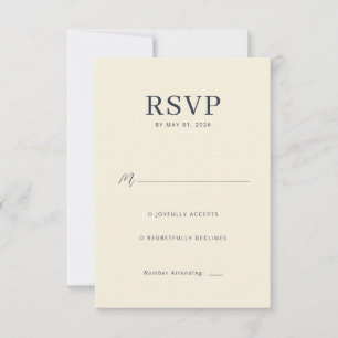 Elegant Beige RSVP Card