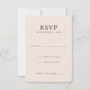 Elegant Beige RSVP Card