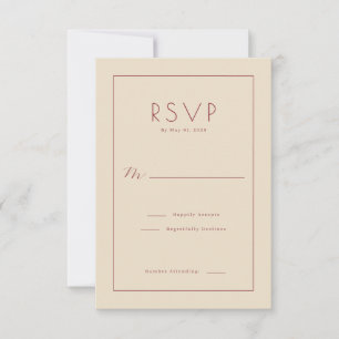 Elegant Beige RSVP Card