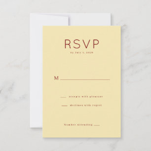 Elegant Beige RSVP Card