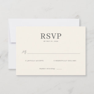 Elegant Beige RSVP Card