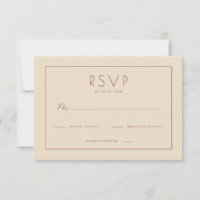 Elegant Beige RSVP Card