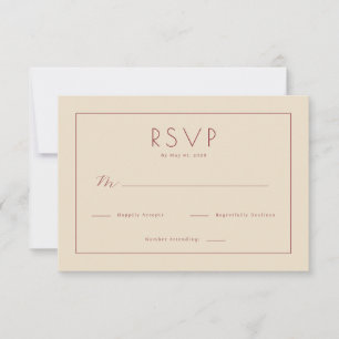 Elegant Beige RSVP Card