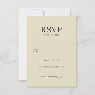 Elegant Beige RSVP Card