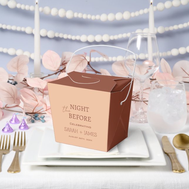 Elegant Beige Terracotta Rehearsal Dinner Wedding  Favour Box (Wedding)