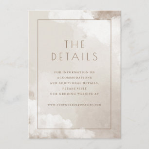 Elegant Beige Watercolor Clouds Enclosure Card