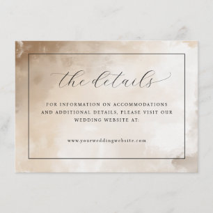 Elegant Beige Watercolor Details Enclosure Card