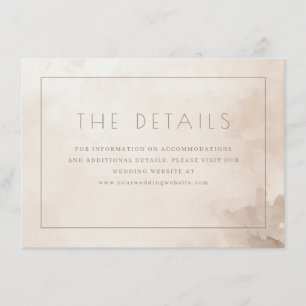 Elegant Beige Watercolor Details Enclosure Card