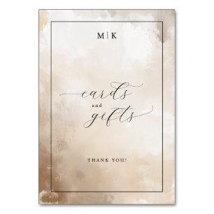 Elegant Beige Watercolor Gratitude Card