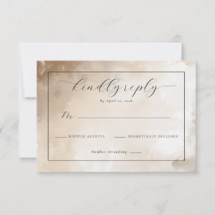 Elegant Beige Watercolor Invitations