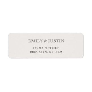 Elegant Beige Wedding Address
