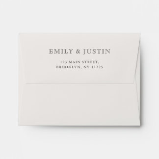 Elegant Beige Wedding Envelope