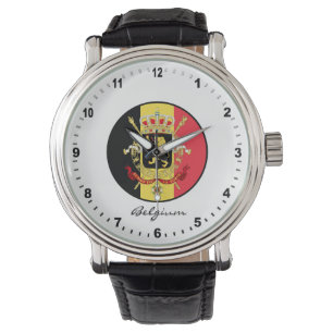 Elegant Belgium Watch & Belgian Flag / Brussels