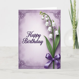 Elegant Bell Flower Birthday Card