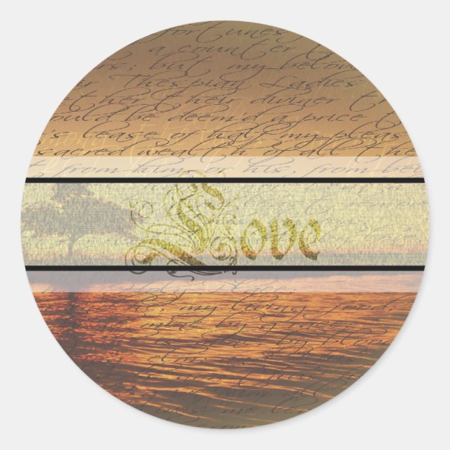 Elegant Beloved Wedding Stickers (Front)