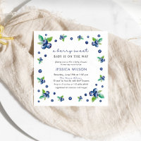 Elegant Berry Sweet Baby Shower Blueberries