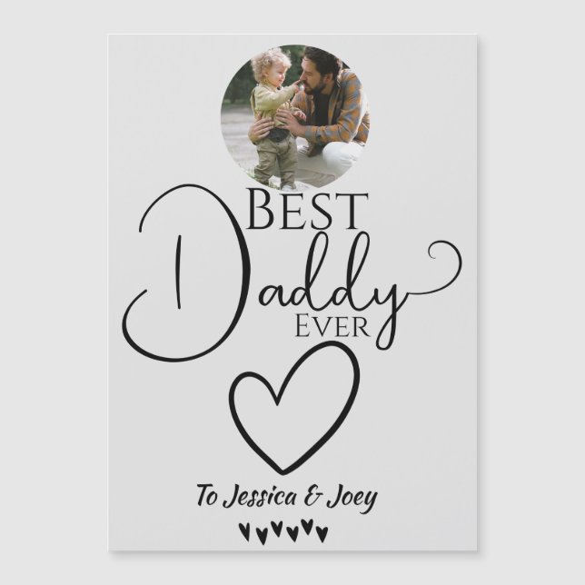 elegant, best dad ever, calligraphy personalise (Front)