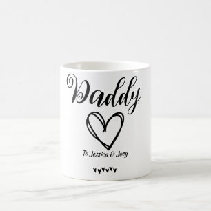 elegant, best dad ever, daddy love personalise  coffee mug