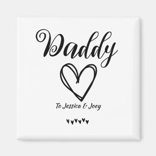 elegant, best dad ever, daddy love personalise magnet