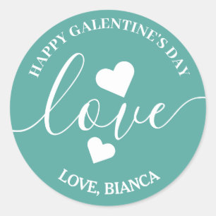Elegant Best Friends galentine's day Bestie Classic Round Sticker