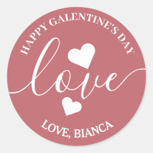 Elegant Best Friends galentine's day Bestie Classic Round Sticker