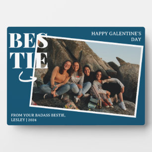Elegant Best Friends Galentine's day Bestie photo Plaque