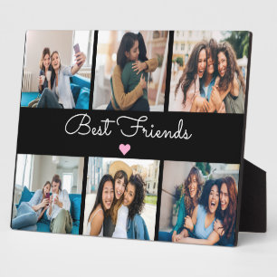 Elegant Best Friends Photo Collage Keepsake Plaque