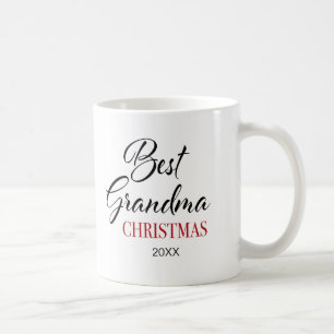 Elegant Best Grandma Christmas Photo Coffee Mug