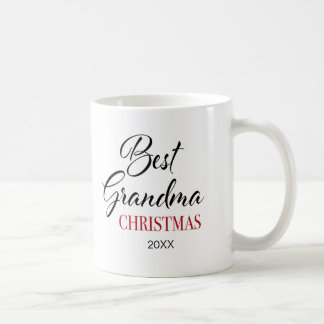 Elegant Best Grandma Christmas Photo Coffee Mug
