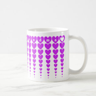 Elegant Best Grandma Neon Purple Heart Tinsels Coffee Mug