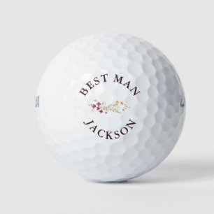 Elegant Best Man Groomsman Wedding Favour Golf Balls