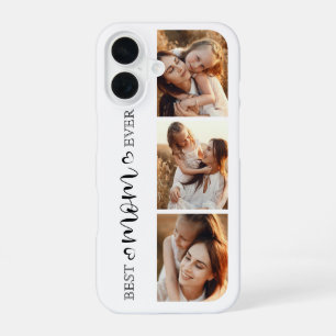 Elegant Best Mum Ever 3 Instagram Photo Collage iPhone 16 Case