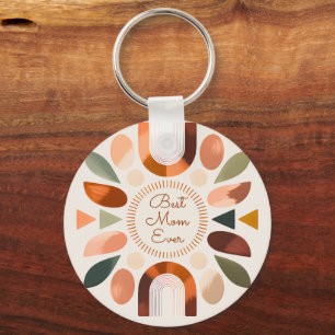 Elegant Best Mum Ever Boho Keychain Mum Gift