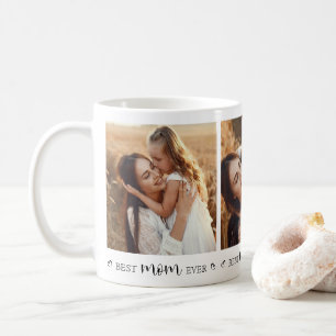 Elegant Best Mum Ever Instagram Photo Collage Coffee Mug