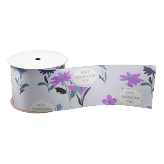 Elegant Best Wishes Ribbon for Gift Wrapping Satin Ribbon