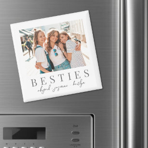Elegant Besties Best Friend Photo Magnet