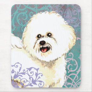 Elegant Bichon Frise Mouse Mat