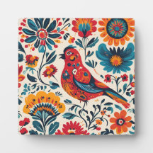 Elegant Bird Design in Polish Folk Art Style