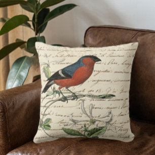 Elegant Bird Ephemera Cushion
