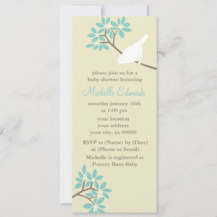 Elegant Birds Baby Shower Invitation